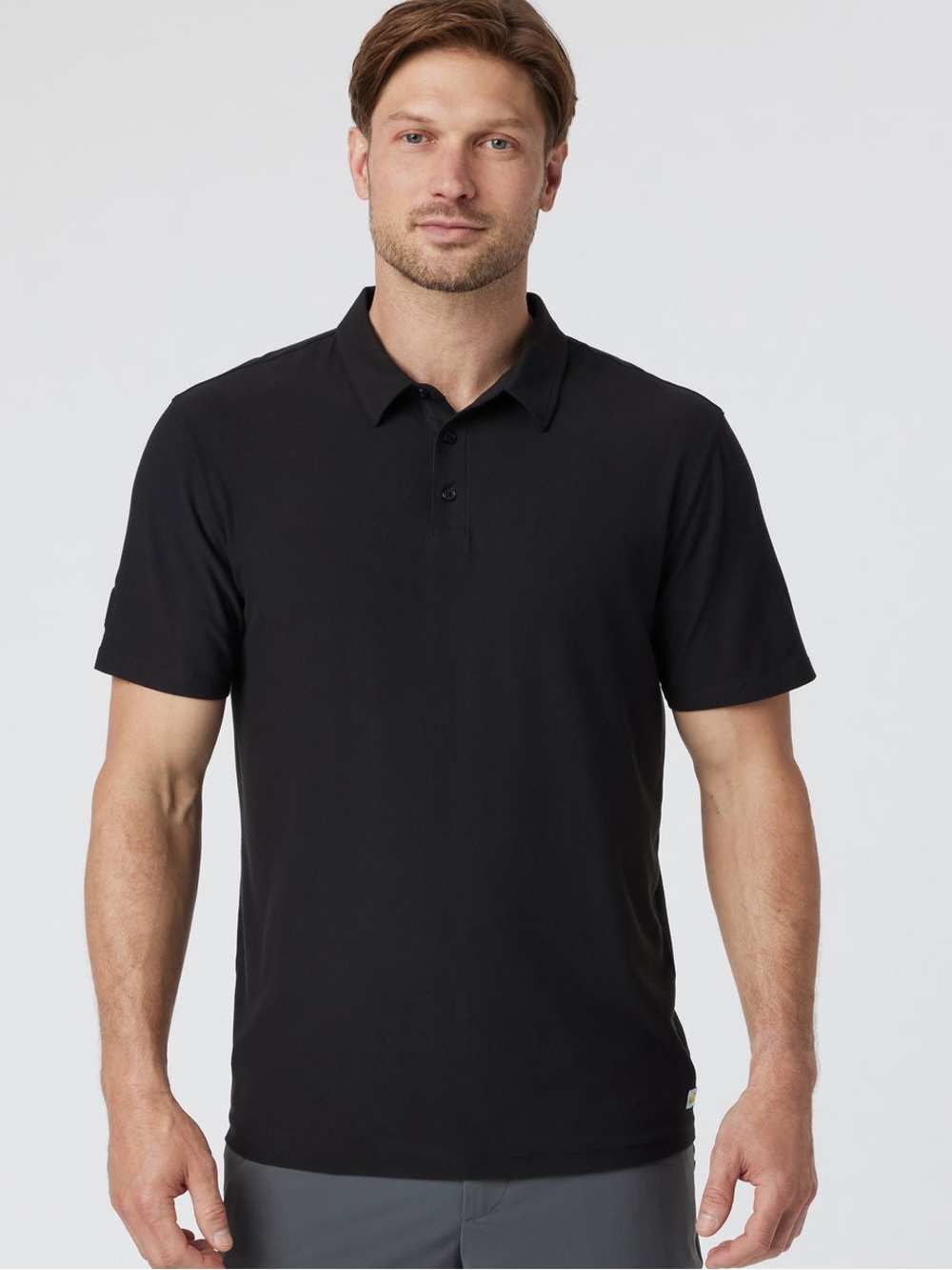 Vuori Men's Strato Tech Polo in Black size Large
